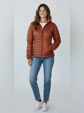 Patagonia Women's Nano Puff Jacket Burnished Red Size Medium